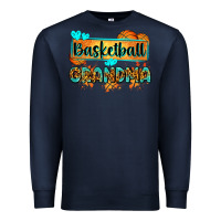 Navy basketball grandma with leopard Premium Sweatshirt - Zillion Design Studio