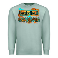 Seafoam basketball grandma with leopard Premium Sweatshirt - Zillion Design Studio