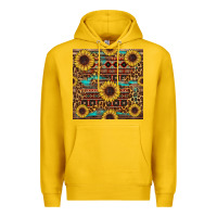 Lemon sunflower and leopard seamless pattern Premium Hoodie - BundleAndBundleShop