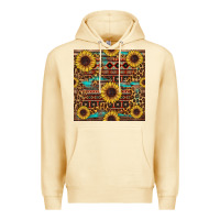 Pina Colada sunflower and leopard seamless pattern Premium Hoodie - BundleAndBundleShop