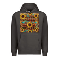 Smoke sunflower and leopard seamless pattern Premium Hoodie - BundleAndBundleShop