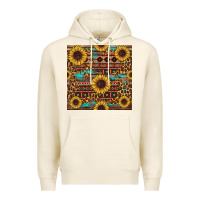 Tofu sunflower and leopard seamless pattern Premium Hoodie - BundleAndBundleShop