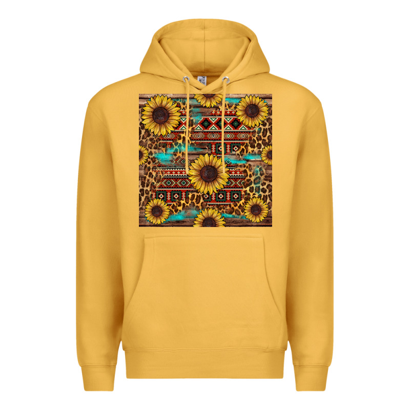 Sunflower And Leopard Seamless Pattern Premium Hoodie by BundleAndBundleShop | Teevron