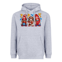 Heather Grey football gnome with element Heavyweight Hoodie - texasbilliewilder