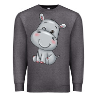 Charcoal Heather hippo Premium Sweatshirt - texasbilliewilder
