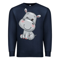 Navy hippo Premium Sweatshirt - texasbilliewilder