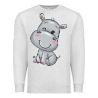 Oatmeal Heather hippo Premium Sweatshirt - texasbilliewilder