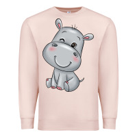 Pale Pink hippo Premium Sweatshirt - texasbilliewilder