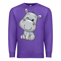 Purple hippo Premium Sweatshirt - texasbilliewilder