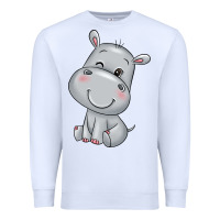 White hippo Premium Sweatshirt - texasbilliewilder
