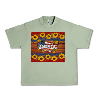 Oil Green usa map Urban Heavy Tee - Artiststas