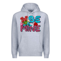 Heather Grey be mine valentine Premium Hoodie - AdoDesignShop