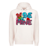 Pale Pink be mine valentine Premium Hoodie - AdoDesignShop