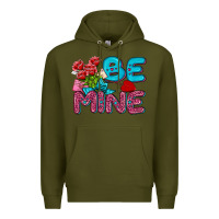 Army Green be mine valentine Premium Hoodie - AdoDesignShop