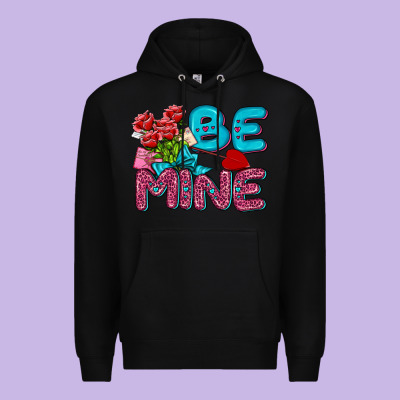 Be Mine Valentine Premium Hoodie Designed By Adodesignshop