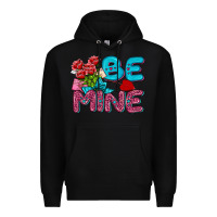 Black be mine valentine Premium Hoodie - AdoDesignShop