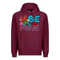 Burgundy be mine valentine Premium Hoodie - AdoDesignShop
