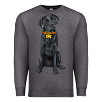 Charcoal Heather labrador retriever with overflow Premium Sweatshirt - texasbilliewilder