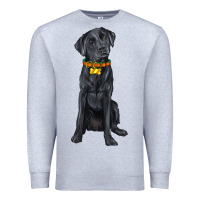Heather Grey labrador retriever with overflow Premium Sweatshirt - texasbilliewilder
