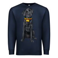 Navy labrador retriever with overflow Premium Sweatshirt - texasbilliewilder