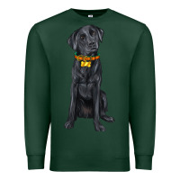 Sports Green labrador retriever with overflow Premium Sweatshirt - texasbilliewilder
