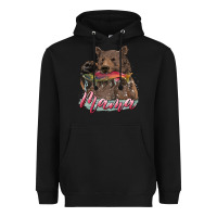 Black Mother's Day Mama Bear Hunting Fish Heavyweight Hoodie - RanaPortraitStore