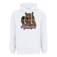 White Mother's Day Mama Bear Hunting Fish Heavyweight Hoodie - RanaPortraitStore