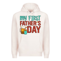Pale Pink my first father's day Premium Hoodie - Artiststas