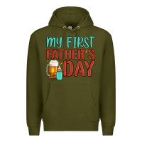 Army Green my first father's day Premium Hoodie - Artiststas
