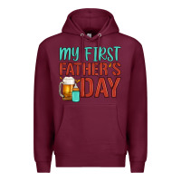 Burgundy my first father's day Premium Hoodie - Artiststas