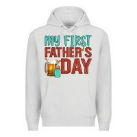 Dove Grey my first father's day Premium Hoodie - Artiststas