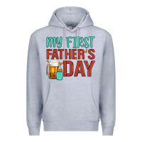 Heather Grey my first father's day Premium Hoodie - Artiststas