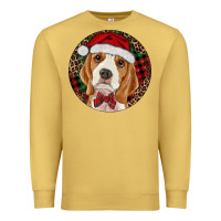 Antique Gold beagle christmas ornament Premium Sweatshirt - RanaPortraitStore