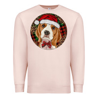 Pale Pink beagle christmas ornament Premium Sweatshirt - RanaPortraitStore