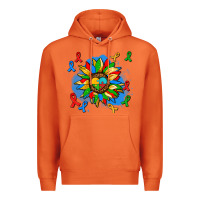 Carrot autism sunflower ribbon Premium Hoodie - AdoDesignShop