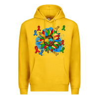 Lemon autism sunflower ribbon Premium Hoodie - AdoDesignShop