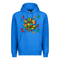 True Royal autism sunflower ribbon Premium Hoodie - AdoDesignShop