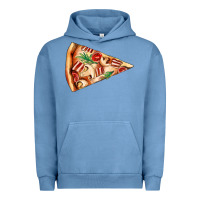 Pigment Pebble Blue pizza slice Urban Hoodie - AdoDesignShop
