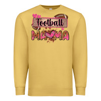 Antique Gold football mama with leopard Premium Sweatshirt - Zillion Design Studio