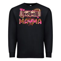 Black football mama with leopard Premium Sweatshirt - Zillion Design Studio