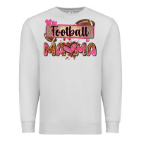 Dove Grey football mama with leopard Premium Sweatshirt - Zillion Design Studio