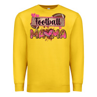 Lemon football mama with leopard Premium Sweatshirt - Zillion Design Studio