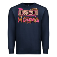 Navy football mama with leopard Premium Sweatshirt - Zillion Design Studio