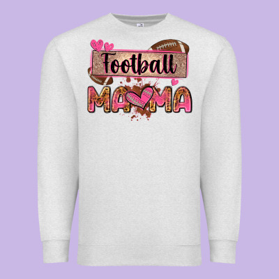 Football Mama With Leopard Premium Sweatshirt Designed By Zillion Design Studio