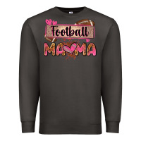 Smoke football mama with leopard Premium Sweatshirt - Zillion Design Studio