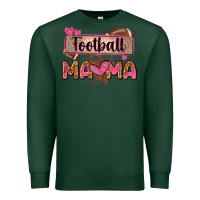 Sports Green football mama with leopard Premium Sweatshirt - Zillion Design Studio