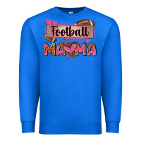 True Royal football mama with leopard Premium Sweatshirt - Zillion Design Studio