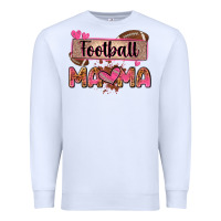 White football mama with leopard Premium Sweatshirt - Zillion Design Studio