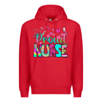 Red proud nurse Premium Hoodie - BundleAndBundleShop