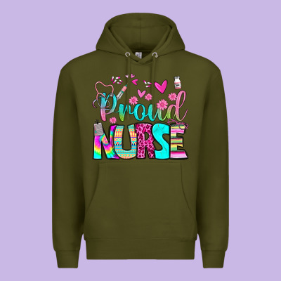Proud Nurse Premium Hoodie Designed By Bundleandbundleshop